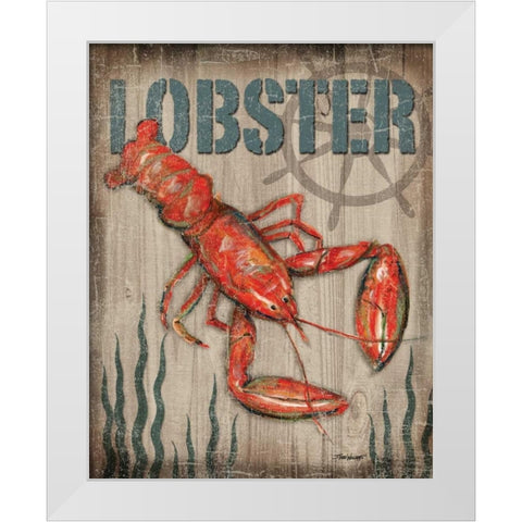 Lobster White Modern Wood Framed Art Print by Williams, Todd