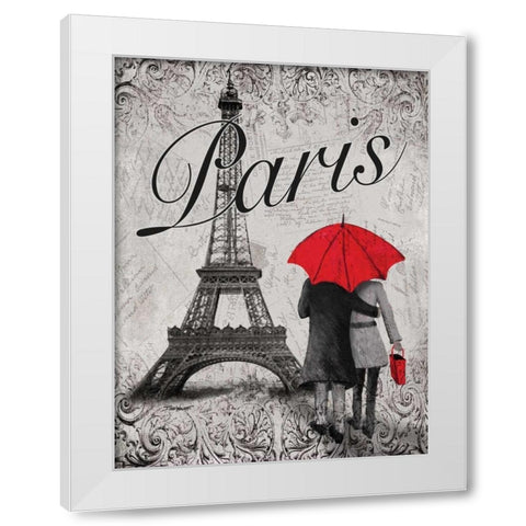 Strolling Paris I White Modern Wood Framed Art Print by Williams, Todd