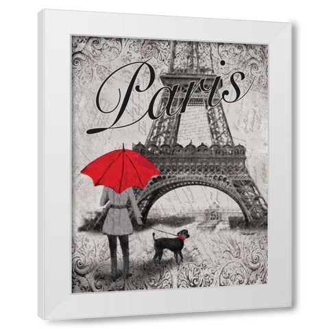 Strolling Paris II White Modern Wood Framed Art Print by Williams, Todd