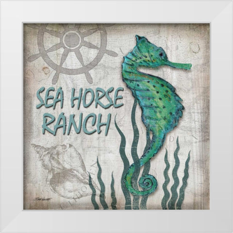 Sea Horse Ranch White Modern Wood Framed Art Print by Williams, Todd