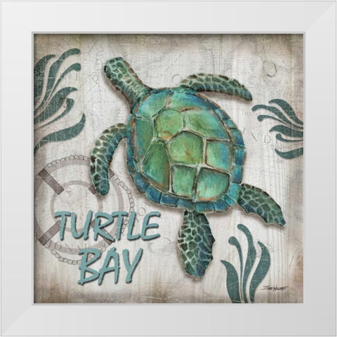 Turtle Bay White Modern Wood Framed Art Print by Williams, Todd