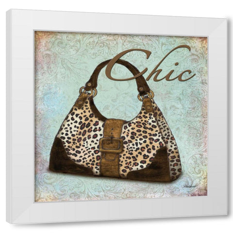 Blue Chic Purse White Modern Wood Framed Art Print by Williams, Todd
