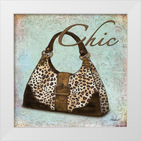 Blue Chic Purse White Modern Wood Framed Art Print by Williams, Todd