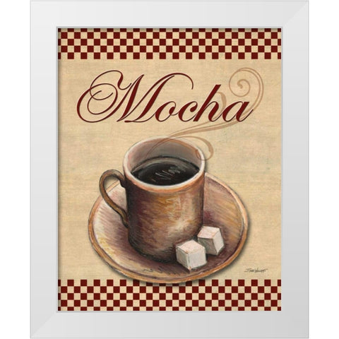 Cafe Mocha White Modern Wood Framed Art Print by Williams, Todd