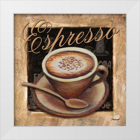 Espresso White Modern Wood Framed Art Print by Williams, Todd