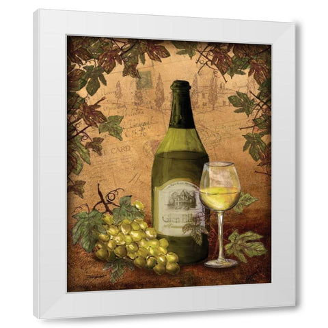 White Wine White Modern Wood Framed Art Print by Williams, Todd