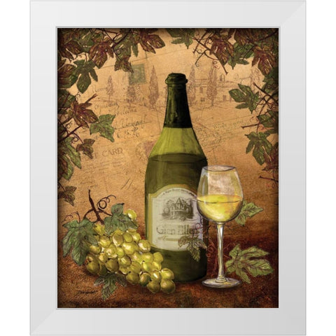 White Wine White Modern Wood Framed Art Print by Williams, Todd