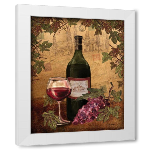 Red Wine White Modern Wood Framed Art Print by Williams, Todd