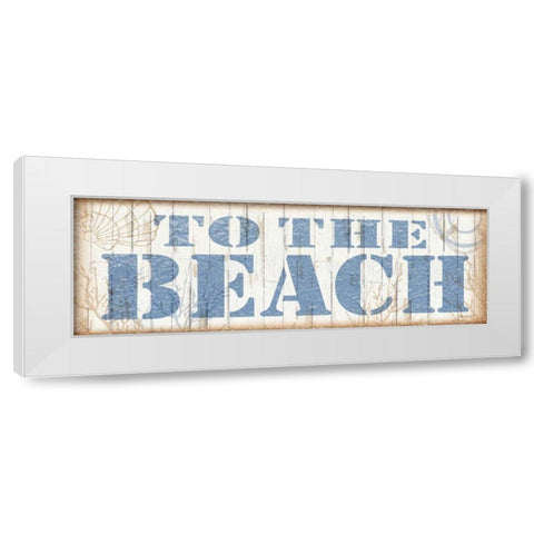 To the Beach White Modern Wood Framed Art Print by Williams, Todd