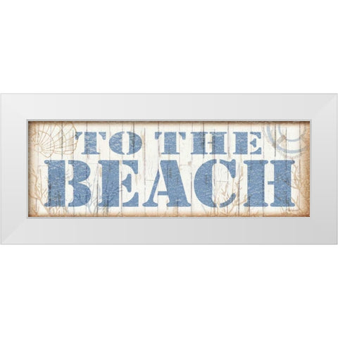 To the Beach White Modern Wood Framed Art Print by Williams, Todd