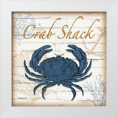 Aquatic Life I White Modern Wood Framed Art Print by Williams, Todd