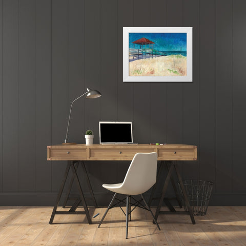 Coastal White Modern Wood Framed Art Print by Williams, Todd