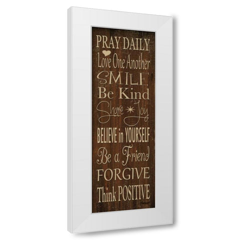 Words to Live By I White Modern Wood Framed Art Print by Williams, Todd