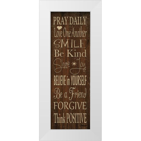 Words to Live By I White Modern Wood Framed Art Print by Williams, Todd