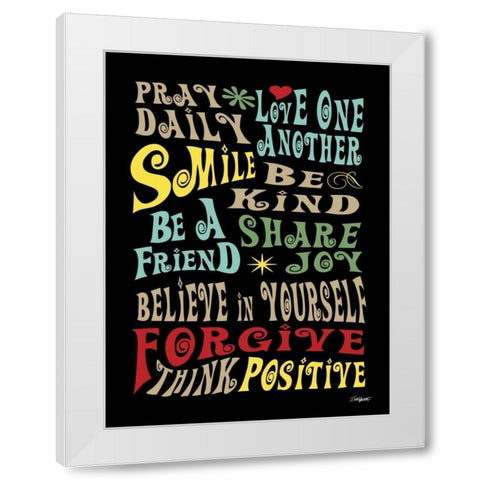 Words to Live By II White Modern Wood Framed Art Print by Williams, Todd