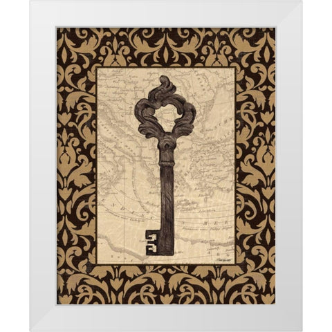 Old World Key II White Modern Wood Framed Art Print by Williams, Todd