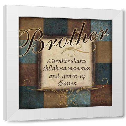 Brother White Modern Wood Framed Art Print by Williams, Todd