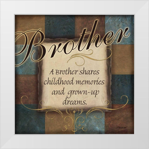 Brother White Modern Wood Framed Art Print by Williams, Todd
