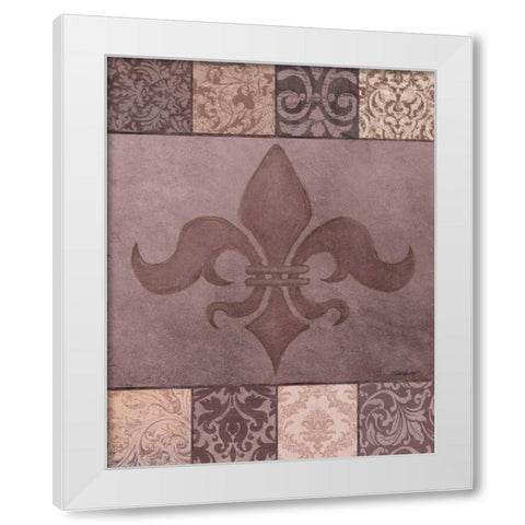 Fleur de Lis II White Modern Wood Framed Art Print by Williams, Todd