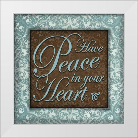 Have Peace White Modern Wood Framed Art Print by Williams, Todd