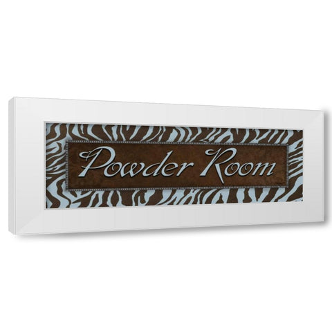 Powder Room White Modern Wood Framed Art Print by Williams, Todd