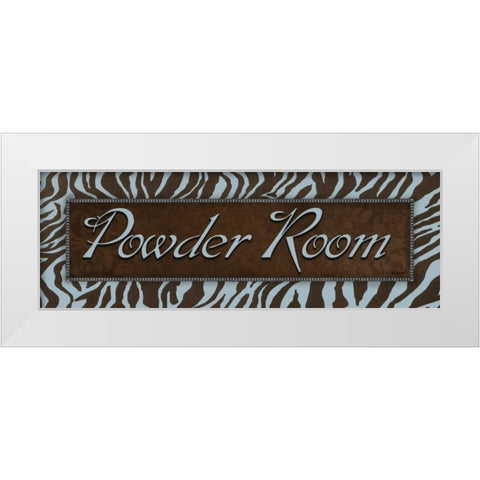 Powder Room White Modern Wood Framed Art Print by Williams, Todd