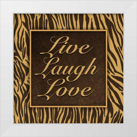 Live - Laugh - Love II White Modern Wood Framed Art Print by Williams, Todd