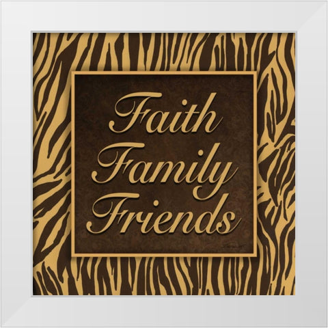Faith - Family - Friends II White Modern Wood Framed Art Print by Williams, Todd
