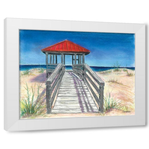 Beach Cabana White Modern Wood Framed Art Print by Williams, Todd
