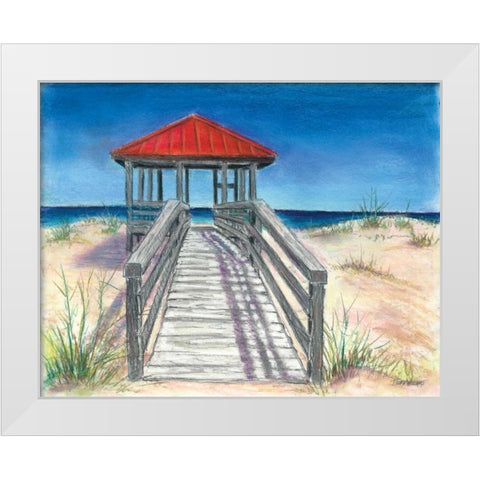 Beach Cabana White Modern Wood Framed Art Print by Williams, Todd