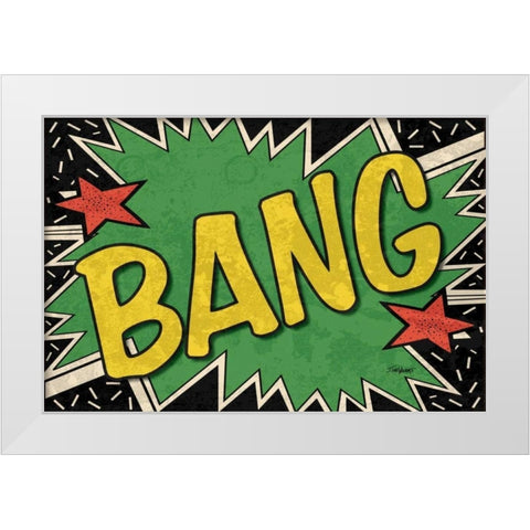Bang White Modern Wood Framed Art Print by Williams, Todd
