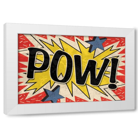 Pow White Modern Wood Framed Art Print by Williams, Todd
