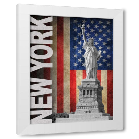 New York White Modern Wood Framed Art Print by Williams, Todd