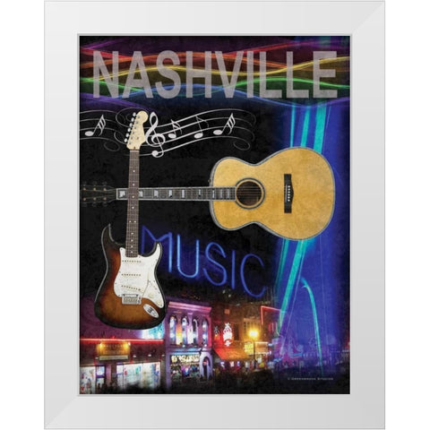 Nashville White Modern Wood Framed Art Print by Williams, Todd