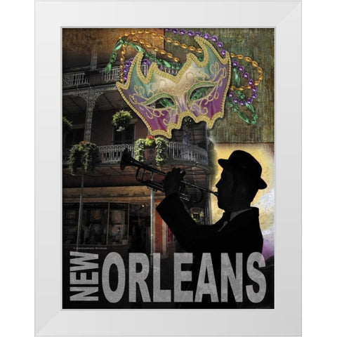 New Orleans White Modern Wood Framed Art Print by Williams, Todd