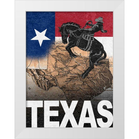 Texas White Modern Wood Framed Art Print by Williams, Todd