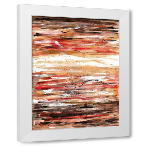 Spice Tones Align I White Modern Wood Framed Art Print by Williams, Todd