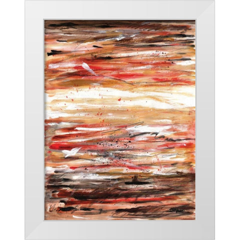 Spice Tones Align I White Modern Wood Framed Art Print by Williams, Todd