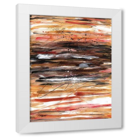 Spice Tones Align II White Modern Wood Framed Art Print by Williams, Todd