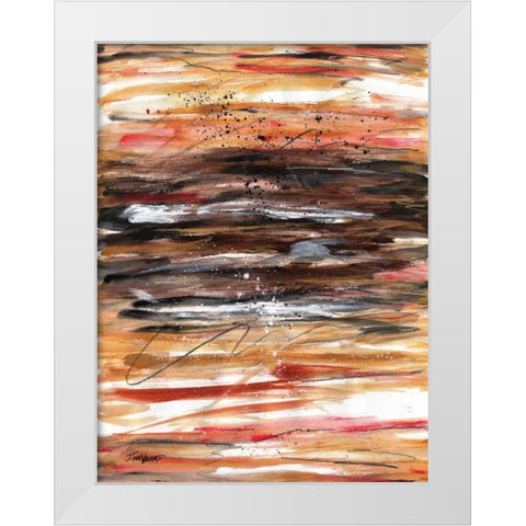 Spice Tones Align II White Modern Wood Framed Art Print by Williams, Todd