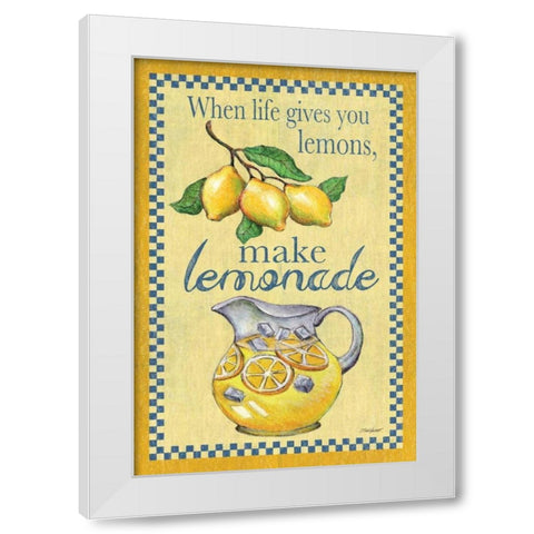 Make Lemonade White Modern Wood Framed Art Print by Williams, Todd
