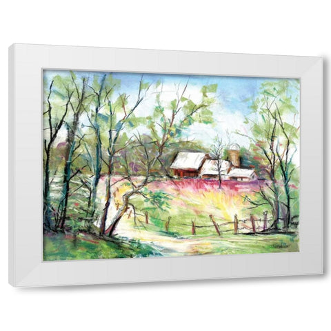Spring Farm White Modern Wood Framed Art Print by Williams, Todd