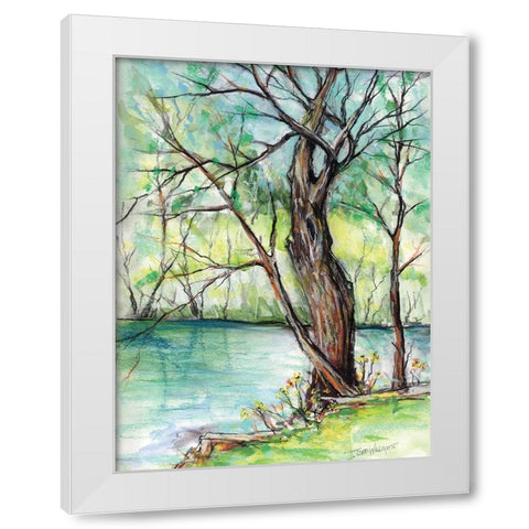 The Banks of Shoal Creek White Modern Wood Framed Art Print by Williams, Todd
