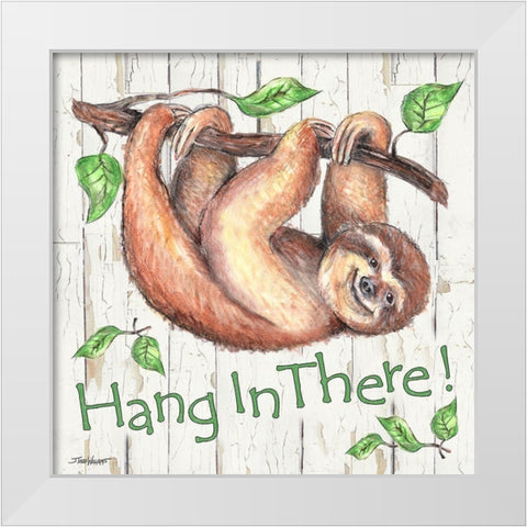 Sloth White Modern Wood Framed Art Print by Williams, Todd