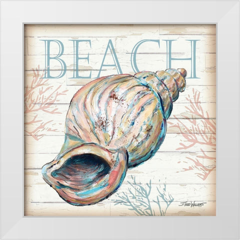 Beach Shell White Modern Wood Framed Art Print by Williams, Todd