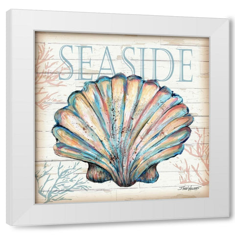 Seaside Shell White Modern Wood Framed Art Print by Williams, Todd