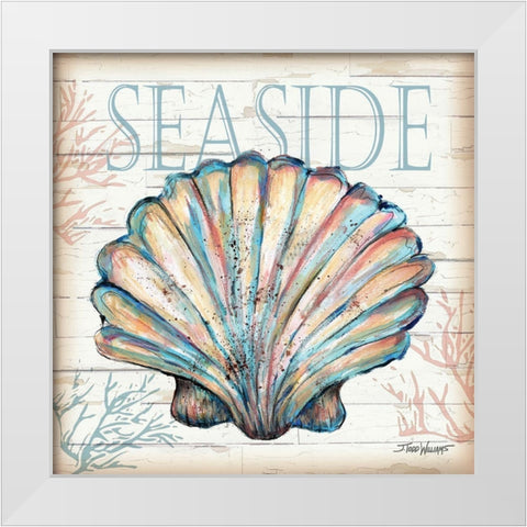 Seaside Shell White Modern Wood Framed Art Print by Williams, Todd