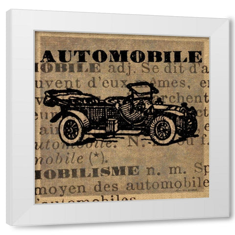 Automobile White Modern Wood Framed Art Print by Ven Vertloh, Lisa