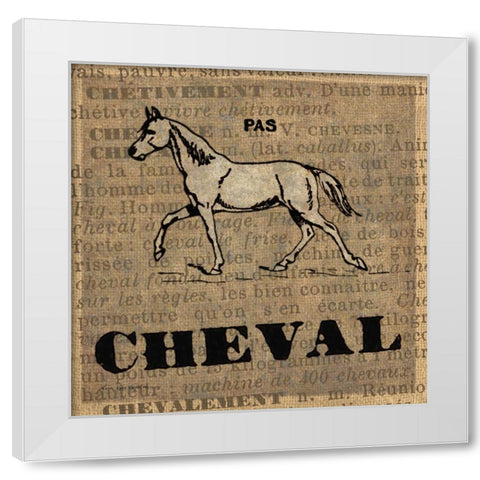 Cheval White Modern Wood Framed Art Print by Ven Vertloh, Lisa