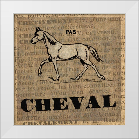 Cheval White Modern Wood Framed Art Print by Ven Vertloh, Lisa